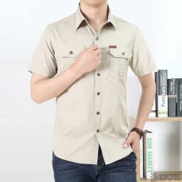 Thumbnail Áo sơ mi nam BEFOYI ZYQ077 tay ngắn thời trang 4