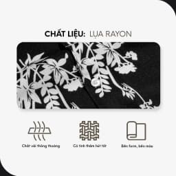 Thumbnail Áo Sơ Mi Nam Cao Cấp Danton In Hoa Đen - Nâu By Cotton 3