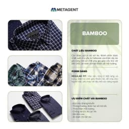 Thumbnail Áo sơ mi nam cổ đức chất liệu BAMBOO cao cấp Metagent MS 16E4339 1