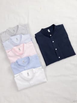 Thumbnail Áo Sơ Mi Nam Cổ Trụ 355, Chất Liệu Cotton Oxford, Form Suông 2