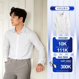 Thumbnail Áo sơ mi nam dài tay AKUBA form dáng slimfit ôm nhẹ thanh lịch, hạn chế nhăn, mềm mịn | 01M807 1