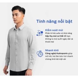 Thumbnail Áo SƠ MI nam dài tay CaféDriS khử mùi hiệu quả Coolmate 3