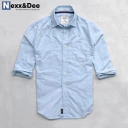 Thumbnail Áo sơ mi nam dài tay công sở trắng Nexx&Dee vải oxford denim cao cấp cực đẹp NS012 1