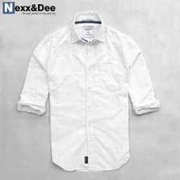 Thumbnail Áo sơ mi nam dài tay công sở trắng Nexx&Dee vải oxford denim cao cấp cực đẹp NS012 4