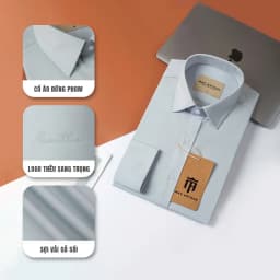 Thumbnail Áo sơ mi nam dài tay MAC ARTHUR chất vải Sợi Tre, Gỗ Sồi: mềm mại, mát lạnh, co giãn, không nhăn 1