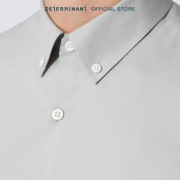 Thumbnail Áo sơ mi nam DETERMINANT 100% Cotton siêu thấm hút chống sờn vải - C02 - màu xám nhạt 4