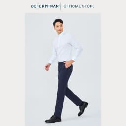 Thumbnail Áo sơ mi nam DETERMINANT 100% Cotton siêu dài chống nhăn kháng khuẩn - 301 - màu Trắng 2