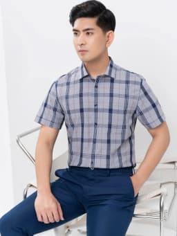 Thumbnail Áo sơ mi nam DGC dáng suông có khả năng thấm hút tốt, chống kia UV, kháng khuẩn - SASNBC35M 1