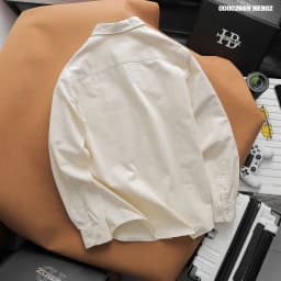 Thumbnail Áo sơ mi nam Heboz kaki 1T 5M, sơ mi trơn công sở cao cấp - 00002669 2