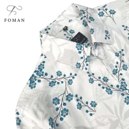 Thumbnail Áo Sơ mi Nam Hoạ tiết Hoa Thanh Liễu Wax Flo FOMAN tay ngắn vải Lụa, thấm hút, thoáng khí, chống nhăn, chống nhàu (FM46) 3