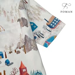 Thumbnail Áo Sơ mi Nam Hoạ tiết Nông Trại Happy Farm FOMAN tay ngắn vải Lụa, thấm hút, thoáng khí, chống nhăn, chống nhàu (FM47) 4