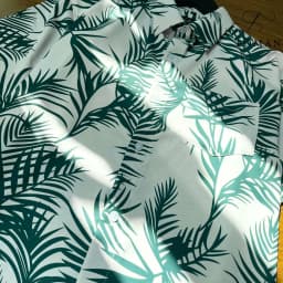Thumbnail Áo sơ mi nam hoạ tiết Palm Leaves FOMAN tay ngắn vải lụa thấm hút, thoáng khí, không nhăn (FM28) 4
