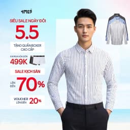 Thumbnail Áo sơ mi nam kẻ sọc 4MEN SM172 tay dài, form slimfit ôm body đẹp trẻ trung, vải lụa chéo mềm mịn hạn chế nhăn giá rẻ 1