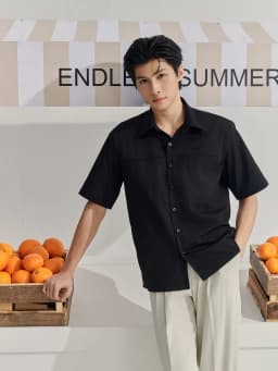 Thumbnail Áo sơ mi nam Linen tay ngắn JBAGY form rộng Relax 2025 Summer Collection - JS2502 4