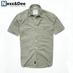Thumbnail Áo sơ mi nam ngắn tay trắng vải oxford kaki công sở Nexx&Dee SM04 1