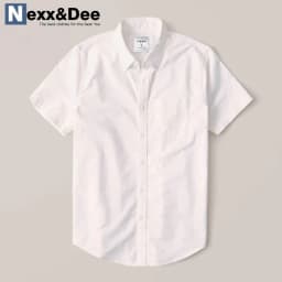 Thumbnail Áo sơ mi nam ngắn tay trắng vải oxford kaki công sở Nexx&Dee SM04 4