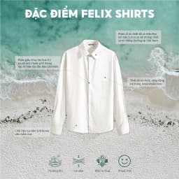Thumbnail Áo sơ mi nam nữ unisex Baeton form rộng Hàn Quốc Felix tay dài vải chéo hàn dày dặn mềm mịn - S01 2