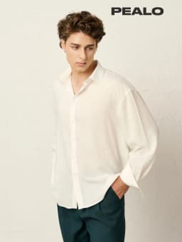 Thumbnail Áo sơ mi nam PEALO chất liệu bạch đàn tencel bề mặt mềm mại thoáng mát 1