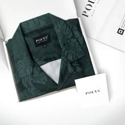 Thumbnail Áo sơ mi nam POLYS Fullbox chính hãng, Lụa Vân Chéo thoáng mát, không nhăn, họa tiết TROPICAL LEAVES 3