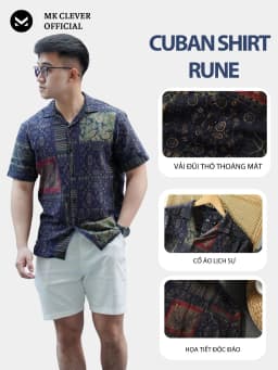 Thumbnail Áo Sơ Mi nam Rune MKCLEVER chất đũi thô mềm mịn, thoáng mát, thấm hút, chống nhăn, form rộng mặc hằng ngày 3