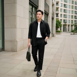 Thumbnail Áo sơ mi nam sọc SIXMEN dài tay, form tôn dáng, chất liệu cao cấp thấm hút mồ hôi, chống nhăn 1