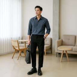 Thumbnail Áo sơ mi nam sọc SIXMEN dài tay, form tôn dáng, chất liệu cao cấp thấm hút mồ hôi, chống nhăn 4