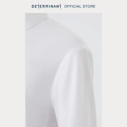 Thumbnail Áo sơ mi nam tay dài DETERMINANT 100% cotton siêu dài - công nghệ Visdry, chống nhăn -  SS01 - White-Mint-Light Blue 3