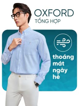 Thumbnail Áo sơ mi nam tay dài ANCHOR STRIPES thêu logo, vải Oxford cao cấp, thoáng mát, đứng form - HUSSIO 3