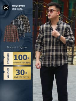 Thumbnail Áo Sơ Mi Nam Tay Dài Flannel Logan MKCLEVER Chất liệu vải thô mặt dạ, mặc basic, dáng slim trẻ trung, mềm mịn 1