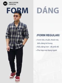 Thumbnail Áo Sơ Mi Nam Tay Dài Flannel Logan MKCLEVER Chất liệu vải thô mặt dạ, mặc basic, dáng slim trẻ trung, mềm mịn 4