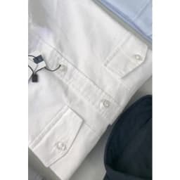 Thumbnail Áo sơ mi nam tay dài hai túi công sở màu trắng vải oxford denim trẻ trung Nexx&Dee-SM05 2