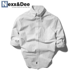 Thumbnail Áo sơ mi nam tay dài kẻ sọc nhỏ vải Oxford công sở denim Nexx&Dee SM06 4