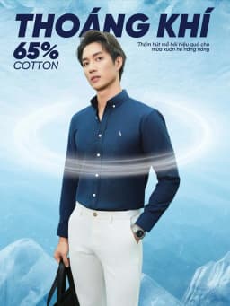 Thumbnail Áo sơ mi nam tay dài SEASON "BA" thêu logo, vải Oxford cao cấp, thoáng mát, đứng form - HUSSIO 4