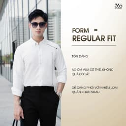Thumbnail Áo sơ mi nam tay dài vải lụa 360 Boutique sơ mi kiểu dáng Hàn Quốc, màu đen trắng xanh xám STDOL517 2