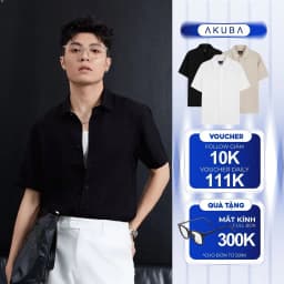 Thumbnail Áo sơ mi nam tay ngắn AKUBA form regular, vải linen thoáng mát, trẻ trung, nam tính | 01ME1024 1