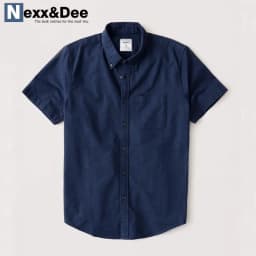 Thumbnail Áo sơ mi nam tay ngắn Nexx&Dee màu đen vải Oxford denim công sở NS01 2
