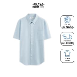 Thumbnail Áo Sơ Mi Nam Tay Ngắn Oxford Form Fitted - Routine 10S25SHS002 1