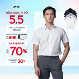 Thumbnail Áo sơ mi nam tay ngắn trơn đẹp 4MEN SM087 vải lụa chéo mềm mịn, hạn chế nhăn, form regular rộng công sở trẻ trung giá rẻ 1