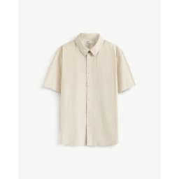Thumbnail Áo Sơ Mi Nam Tay Ngắn Trơn Vải Linen Form Regular - Routine 10S25SHS004 2
