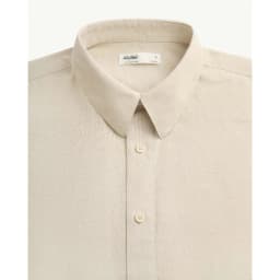 Thumbnail Áo Sơ Mi Nam Tay Ngắn Trơn Vải Linen Form Regular - Routine 10S25SHS004 4