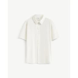 Thumbnail Áo Sơ Mi Nam Tay Ngắn Trơn Vải Cotton Linen Form Regular - Routine 10S25SHS004 4