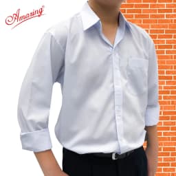 Thumbnail Áo sơ mi nam trắng tay dài, đồng phục học sinh các cấp, size từ 20-95kg, form suông, vạt bầu,Amazing 1