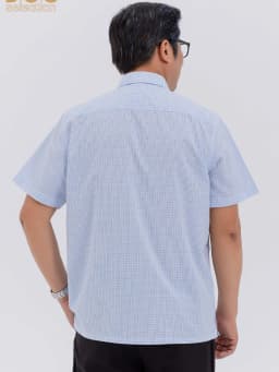 Thumbnail Áo sơ mi nam trung niên ngắn tay DGCs,hoạ tiết kẻ - Phong cách trẻ trung và hiện đại, dễ phối đồ - SASNBC46M 2