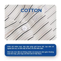 Thumbnail Áo Sơ Mi Nam Vải Cotton AKUBA Tay Ngắn Năng Động Dáng Slimfit | 02AP1170 4