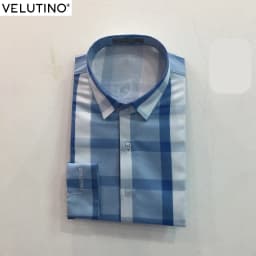 Thumbnail Áo sơ mi nam Velutino dài tay kẻ caro dáng vừa công sở sang trọng 2