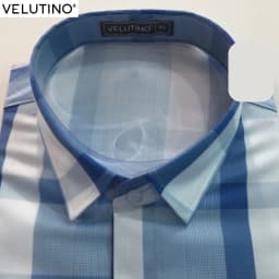 Thumbnail Áo sơ mi nam Velutino dài tay kẻ caro dáng vừa công sở sang trọng 3