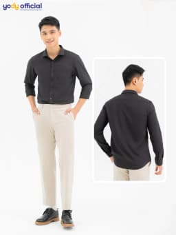 Thumbnail Áo sơ mi nam YODY dài tay, có túi ngực, chất lụa nến mềm mịn, chống nhăn lịch lãm dáng slim fit SPM5005 4