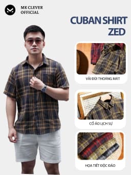 Thumbnail Áo Sơ Mi nam Zed MKCLEVER chất đũi Hàn mềm mịn, thoáng mát, thấm hút, chống nhăn, form rộng mặc hằng ngày 3