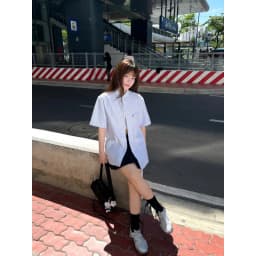 Thumbnail Áo sơ mi ngắn tay SilenceStandard Premium Oxford Stripe [SO07] 2