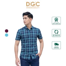 Thumbnail Áo sơ mi ngắn tay DGC - SASNBC33M dáng ôm, chất liệu 100% cotton, thoáng mát, thấm hút tốt 1